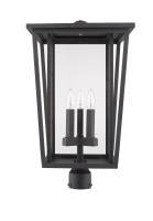 Three Light Outdoor Post Mount Fixture by Z-Lite - Seoul Collection, Oil Rubbed Bronze Finish - 571PHXLR-ORB