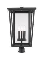 Three Light Outdoor Post Mount Fixture by Z-Lite - Seoul Collection, Oil Rubbed Bronze Finish - 571PHXLR-ORB
