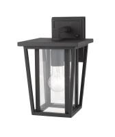 One Light Outdoor Wall Light by Z-Lite - Seoul Collection, Black Finish - 571S-BK