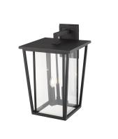 Three Light Outdoor Wall Light by Z-Lite - Seoul Collection, Black Finish - 571XL-BK