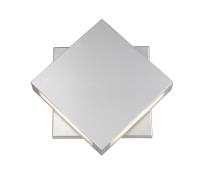 LED Outdoor Wall Mount by Z-Lite - Quadrate Collection, Silver Finish - 572B-SL-LED