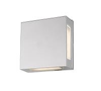 LED Outdoor Wall Mount by Z-Lite - Quadrate Collection, Silver Finish - 572S-SL-LED