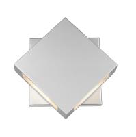 LED Outdoor Wall Mount by Z-Lite - Quadrate Collection, Silver Finish - 572S-SL-LED