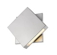 LED Outdoor Wall Mount by Z-Lite - Quadrate Collection, Silver Finish - 573B-SL-LED