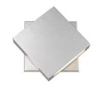 LED Outdoor Wall Mount by Z-Lite - Quadrate Collection, Silver Finish - 573B-SL-LED