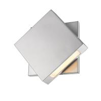 LED Outdoor Wall Mount by Z-Lite - Quadrate Collection, Silver Finish - 573S-SL-LED