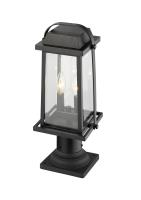 Two Light Outdoor Pier Mounted Fixture by Z-Lite - Millworks Collection, Black Finish - 574PHMR-533PM-BK