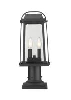 Two Light Outdoor Pier Mounted Fixture by Z-Lite - Millworks Collection, Black Finish - 574PHMR-533PM-BK