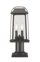 Two Light Outdoor Pier Mounted Fixture by Z-Lite - Millworks Collection, Oil Rubbed Bronze Finish - 574PHMR-533PM-ORB