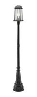 Two Light Outdoor Post Mounted Fixture by Z-Lite - Millworks Collection, Black Finish - 574PHMR-564P-BK