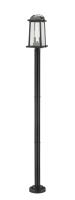 Two Light Outdoor Post Mounted Fixture by Z-Lite - Millworks Collection, Black Finish - 574PHMR-567P-BK
