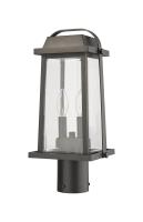 Two Light Outdoor Post Mount Fixture by Z-Lite - Millworks Collection, Oil Rubbed Bronze Finish - 574PHMR-ORB