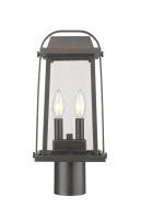 Two Light Outdoor Post Mount Fixture by Z-Lite - Millworks Collection, Oil Rubbed Bronze Finish - 574PHMR-ORB