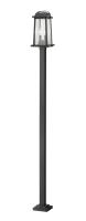 Two Light Outdoor Post Mounted Fixture by Z-Lite - Millworks Collection, Black Finish - 574PHMS-536P-BK