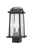 Two Light Outdoor Post Mount Fixture by Z-Lite - Millworks Collection, Black Finish - 574PHMS-BK