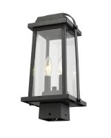 Two Light Outdoor Post Mount Fixture by Z-Lite - Millworks Collection, Black Finish - 574PHMS-BK