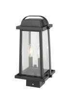 Two Light Outdoor Post Mount Fixture by Z-Lite - Millworks Collection, Black Finish - 574PHMS-BK