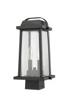 Two Light Outdoor Post Mount Fixture by Z-Lite - Millworks Collection, Black Finish - 574PHMS-BK