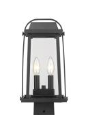 Two Light Outdoor Post Mount Fixture by Z-Lite - Millworks Collection, Black Finish - 574PHMS-BK