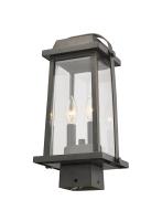 Two Light Outdoor Post Mount Fixture by Z-Lite - Millworks Collection, Oil Rubbed Bronze Finish - 574PHMS-ORB
