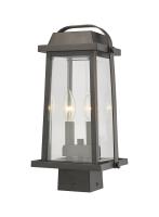 Two Light Outdoor Post Mount Fixture by Z-Lite - Millworks Collection, Oil Rubbed Bronze Finish - 574PHMS-ORB