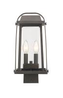 Two Light Outdoor Post Mount Fixture by Z-Lite - Millworks Collection, Oil Rubbed Bronze Finish - 574PHMS-ORB