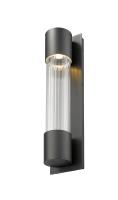LED Outdoor Wall Mount by Z-Lite - Striate Collection, Black Finish - 575M-BK-LED
