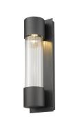 LED Outdoor Wall Mount by Z-Lite - Striate Collection, Black Finish - 575S-BK-LED