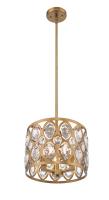 Three Light Chandelier by Z-Lite - Dealey Collection, Heirloom Brass Finish - 6010-12HB