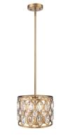 Three Light Chandelier by Z-Lite - Dealey Collection, Heirloom Brass Finish - 6010-12HB