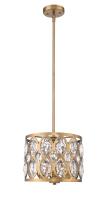 Three Light Chandelier by Z-Lite - Dealey Collection, Heirloom Brass Finish - 6010-12HB