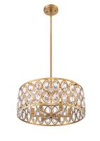 Six Light Chandelier by Z-Lite - Dealey Collection, Heirloom Brass Finish - 6010-24HB