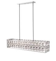 Seven Light Linear Chandelier by Z-Lite - Dealey Collection, Chrome Finish - 6010-42CH