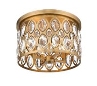 Four Light Flush Mount by Z-Lite - Dealey Collection, Heirloom Brass Finish - 6010F15HB