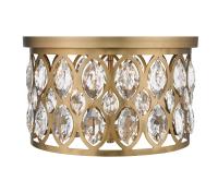 Four Light Flush Mount by Z-Lite - Dealey Collection, Heirloom Brass Finish - 6010F15HB