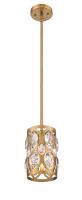 One Light Pendant by Z-Lite - Dealey Collection, Heirloom Brass Finish - 6010MP-HB