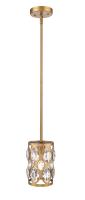One Light Pendant by Z-Lite - Dealey Collection, Heirloom Brass Finish - 6010MP-HB
