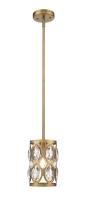 One Light Pendant by Z-Lite - Dealey Collection, Heirloom Brass Finish - 6010MP-HB