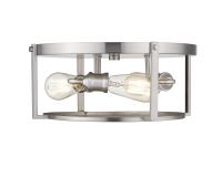 Three Light Flush Mount by Z-Lite - Halcyon Collection, Brushed Nickel Finish - 723F15-BN