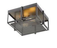 Two Light Flush Mount by Z-Lite - Halcyon Collection, Bronze + Heritage Brass Finish - 724F13-BRZ+HBR