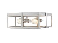 Three Light Flush Mount by Z-Lite - Halcyon Collection, Brushed Nickel Finish - 724F15-BN