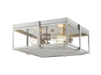 Three Light Flush Mount by Z-Lite - Halcyon Collection, Brushed Nickel Finish - 724F15-BN