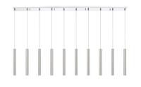 LED Linear Chandelier by Z-Lite - Forest Collection, Chrome Finish - 917MP12-BN-LED-10LCH