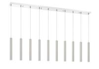 LED Linear Chandelier by Z-Lite - Forest Collection, Chrome Finish - 917MP12-BN-LED-10LCH