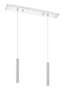 LED Linear Chandelier by Z-Lite - Forest Collection, Chrome Finish - 917MP12-BN-LED-2LCH