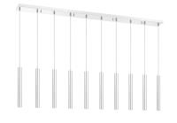 LED Linear Chandelier by Z-Lite - Forest Collection, Chrome Finish - 917MP12-CH-LED-10LCH