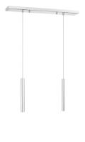 LED Linear Chandelier by Z-Lite - Forest Collection, Chrome Finish - 917MP12-CH-LED-2LCH