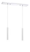 LED Linear Chandelier by Z-Lite - Forest Collection, Chrome Finish - 917MP12-CH-LED-2LCH
