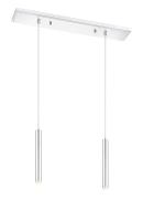 LED Linear Chandelier by Z-Lite - Forest Collection, Chrome Finish - 917MP12-CH-LED-2LCH