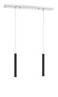 LED Linear Chandelier by Z-Lite - Forest Collection, Chrome Finish - 917MP12-MB-LED-2LCH